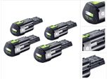 Kit Batteria Festool 4X Bp 18 Li 3,0 Ergo I Batteria 18 V 3,0 Ah / 3000 Mah Li-Ion ( 4X 577704 ) Con Indicatore Di Carica