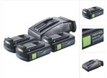 Festool Energy Set 3X Bp 18 Li 3,0 C Batteria 18 V 3,0 Ah / 3000 Mah Li-Ion ( 3X 577658 ) + Caricatore Tcl 6 ( 201135 )