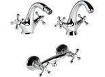 Rubinetteria Bagno Retro' Lavabo + Bidet + Esterno Doccia | Narciso