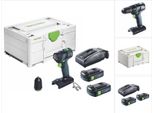 Trapano Avvitatore A Batteria Festool Txs 18-Basic 18 V 40 Nm Brushless + 2X Batteria Ricaricabile 3,0 Ah + Caricabatterie + Systainer