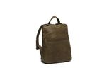 The Chesterfield Brand Pelle Zaino Per Il Tempo Libero Zaino Bern Backpack Olive Green Oliva