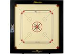 Precise Super Satin 82 X 82 Cm - 8 Kg - 6 Mm - Tavola Da Carrom - Completa Di Dischi In Polvere Striker - Prodotta In India