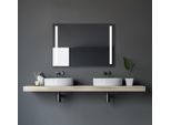Specchio Da Bagno Con Illuminazione Talos Light - Specchio Da Bagno A Led 100X70 Cm - Adatto A Locali Umidi Grazie Alla Cornice In Alluminio - Colore Luce Dello Specchio Bianco Neutro