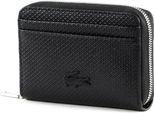 Lacoste Pelle Portafoglio Chantaco Classics Zip Coin Wallet Noir Nero
