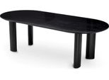Tavolo Da Pranzo Casa Padrino Nero 244 X 109,5 X H. 77 Cm - Tavolo Da Cucina Ovale In Legno Massiccio - Mobili Per Sala Da Pranzo - Mobili Per Cucina - Mobili - Arredi