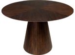 Casa Padrino Tavolo Da Pranzo Marrone Scuro Ø 120 X H. 76 Cm - Tavolo Da Cucina Rotondo In Legno Massiccio - Mobili Da Sala Da Pranzo - Mobili Da Cucina - Mobili - Arredamento