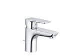 Kludi Pure&Style Mitigeur Monocommandé Pour Lavabo, Montage Monotrou, Hauteur De Bec 75Mm, Avec Garniture D'éCoulement, Chrome, 403820575WR5, 403820575WR5