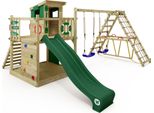 Wickey Torre Gioco Per Arrampicata Smart Surf Con Altalena E Scivolo, Torre Per Arrampicata Con Sabbiera, Scala E Accessori Da Gioco - Verde