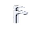 Kludi Pure&Solid Mitigeur Monocommandé Pour Lavabo, Hauteur De Bec 100Mm,Avec Garniture D'éCoulement, Ecoplus, Chrome, 342930575WR4, 342930575WR4