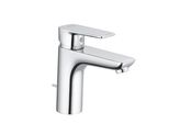 Kludi Pure&Style Mitigeur Monocommandé Pour Lavabo, Montage Monotrou, Hauteur De Bec 100Mm, Avec Garniture D'éCoulement, Chrome, 402900575WR5, 402900575WR5