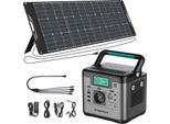 Stazione Di Alimentazione Portatile Da 500W (Valore Di Picco 1000W) Stazione Di Alimentazione 518Wh/144000Mah Generatore Solare Generatore Di Energia Accumulatore Solare Con Pannelli Solari Da 200W Sistemi Solari Caricabatterie Cella Solare Scatola Solare Caricabatterie Powerbank Type-C/Usb Per Alimentazione D'emergenza/Campeggio/Emergenza/Viaggio/Cpap/ Camper/Casa