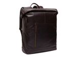 The Chesterfield Brand Pelle Zaino Per Il Tempo Libero Zaino Con Scomparto Per Laptop Liverpool Backpack Brown Marrone Scuro