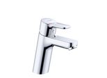 Kludi Pure&Easy Mitigeur Monocommandé Pour Lavabo, Hauteur De Bec 100Mm, Sans Garniture D'éCoulement, Ecoplus, Chrome, 371980565WR4, 371980565WR4