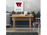 Skye Decor, Imma, Scrivania, Legno Di Quercia, 100 % Melamine Coated Slipboard, 120 X 61,8 X 74 Cm