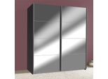 Armadio Ad Ante Scorrevoli Easy Plus Grafite A Specchio 180X65X210Cm
