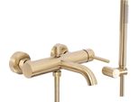 Rubinetto Da Vasca Rea Lungo Brush Gold