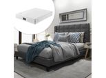 Letto Imbottito Sweiko Letto Matrimoniale Con Testata Morbida E Rete A Doghe In Legno Lino Grigio 140 X 200 Cm Con Materasso A Media Densità