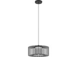 Eglo Connect.Z Smart-Home Led A Sospensione Ginestrone-Z, Lampada A Sospensione In Metallo, Zigbee, App E Controllo Vocale Alexa, Cct, Rgb, Dimmerabile, Nero