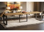Endo-MöBel Tavolo Da Pranzo Allungabile Borys Max 130Cm - 330Cm Tavolo Da Pranzo In Metallo Con Base A Slitta (Rovere Wotan)