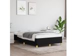 The Living Store Struttura Letto Nera 120X200 Cm In Tessuto