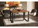Endo-MöBel Tavolo Da Pranzo Allungabile Borys 130Cm - 250Cm Tavolo Da Pranzo In Metallo Con Base A Slitta (Rovere Stirling)