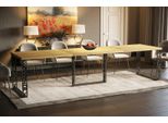 Endo-MöBel Tavolo Da Pranzo Allungabile Borys Max 130Cm - 250Cm Tavolo Da Pranzo In Metallo Con Base A Slitta (Rovere Naturale)