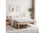 The Living Store Letto Senior 120X200 Cm In Legno Massiccio Di Pino