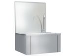 The Living Store Lavamano Con Rubinetto In Acciaio Inox E Dispenser Di Sapone