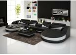 Elegante Divano Ad Angolo A Forma Di U In Ecopelle 207 X 414 X 207 Cm