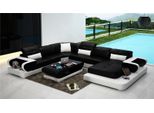 Divano Angolare Nero A Forma Di U 325 X 396 X 195 Cm