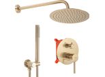 Set Doccia Da Incasso Rea Lungo Gold Matt + Box