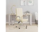 The Living Store Sedia Da Ufficio Con Funzione Reclinabile In Ecopelle Crema