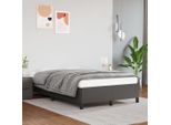 The Living Store Struttura Letto Grigia 120X200 Cm In Ecopelle