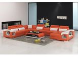 Divano Angolare A Forma Di U Arancione 275 X 385 X 172 X 85 Cm