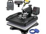 Vevor Transfer Press 5 In 1 Pressa Termica 38 X 38 Cm Macchina Per Stampa Termica Fai Da Te Per T-Shirt Con Controllo Digitale A Led Della Temperatura E Del Tempo Per La Sublimazione Di Tazze, Magliette E Cappelli
