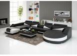 Divano Angolare Nero A Forma Di U 215 X 362 X 207 Cm