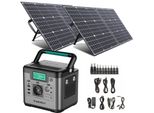 Swarey S500 Pro Con 2 Pannelli Solari Da 100W, 518Wh Centrale Di Accumulo Solare Portatile Da 500W (1000W Di Picco) Per Viaggi In Auto, Off-Grid, Interruzioni Di Corrente