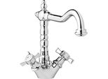 Miscelatore Lavabo Con Bocca Alta, Cromato, Retrò