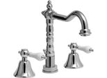 Miscelatore Lavabo Cromato A 3 Fori, Retrò