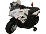 Kinder Elektromotorrad POLIZEI mit Stützrädern + Licht und Ton