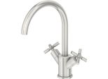 Steinberg SéRie 250 Mitigeur De Lavabo, Pivotant, Double PoignéE, Avec Vidage, Saillie 155Mm, 2501500BN, 2501500BN