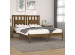 The Living Store Letto In Legno Massiccio Di Pino Marrone Miele 200X200 Cm