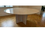 Casa Padrino Luxury Dining Table Beige Ø 150 X H. 72 Cm - Tavolo Da Pranzo Rotondo In Travertino - Mobili Per La Sala Da Pranzo - Mobili In Travertino - Mobili - Arredamento