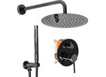Set Doccia Da Incasso Rea Lungo Black Metallic + Box