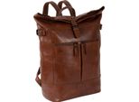 Mustang Pelle Zaino Per Il Tempo Libero Zaino Natal Tabuk Backpack Cognac Marrone