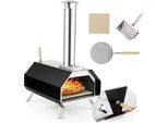Forno Per Pizza Da Esterno Costway, Forno Per Pizza Portatile In Acciaio Inox Con Pietra Per Pizza, Buccia Per Pizza, Termometro E Gambe Pieghevoli, Per Picnic, Feste, Campeggio
