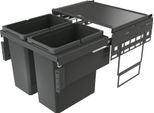 Naber 8013308 Cestino Per Rifiuti Da 56 (2X28) Litri Cox® Base 460 S/600-2 Antracite, H 460 Mm