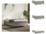 Vidaxl Letto Boxspring Grigio Chiaro 140X190 Cm In Velluto - Letti E Strutture Letto