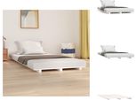 Vidaxl Letto In Legno Massiccio Bianco 90X190 Cm Pino - Letti E Strutture Letto