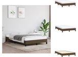 Vidaxl Struttura Letto In Tessuto Marrone Scuro 120X200 Cm - Letti E Strutture Letto